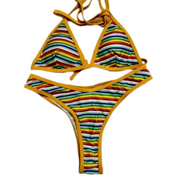 Striped Bikini Set + Matching Skirt - Picture 9 of 14